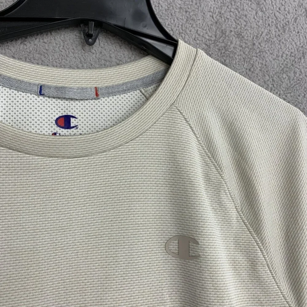 Champion Men's XL Beige Short Sleeve Crewneck T-Shirt Lightweight h1879 - Picture 4 of 6